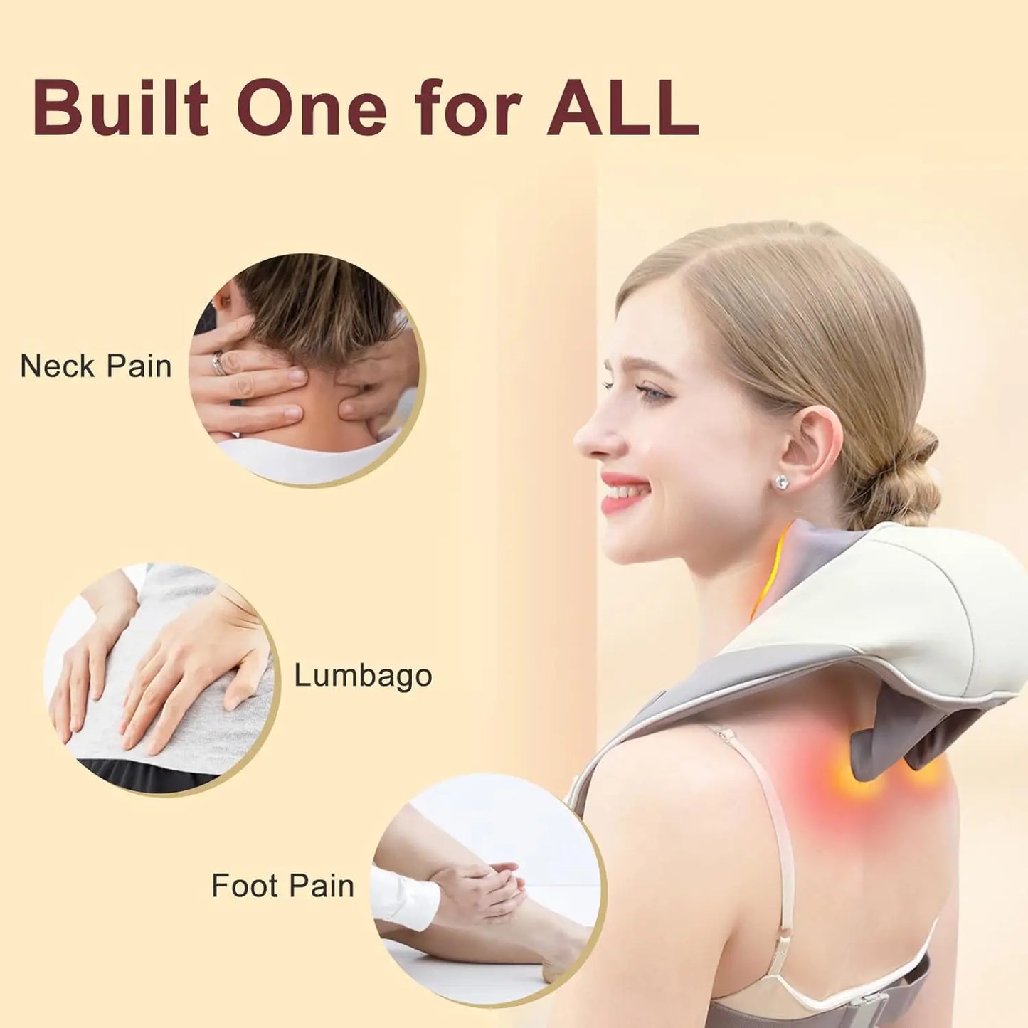 Experience Ultimate Relaxation with Our Wireless Neck and Shoulder Massager - Perfect for Deep Tissue Relief and Ideal Gift for Loved Ones