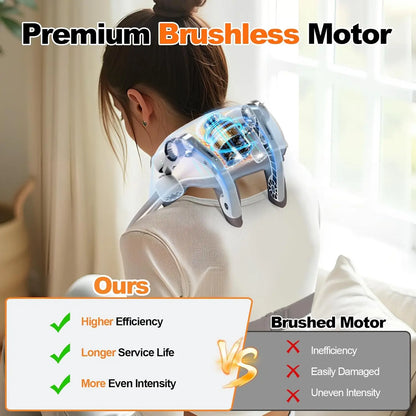 Experience Ultimate Relaxation with Our Wireless Neck and Shoulder Massager - Perfect for Deep Tissue Relief and Ideal Gift for Loved Ones